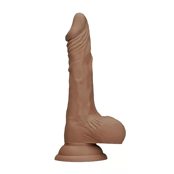 RealRock - dildo med pung - realistisk, 25cm - mörk natur
