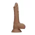 RealRock - dildo med pung - realistisk, 25cm - mörk natur