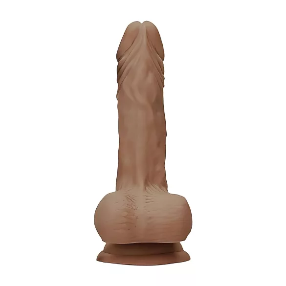 RealRock - dildo med pung - realistisk, 25cm - mörk natur