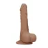 RealRock - dildo med pung - realistisk, 25cm - mörk natur