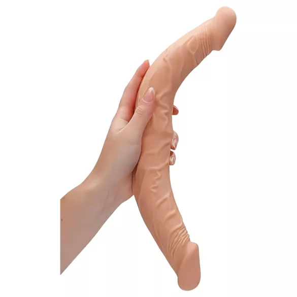 RealRock - dubbel dildo - 36 cm - naturfärg