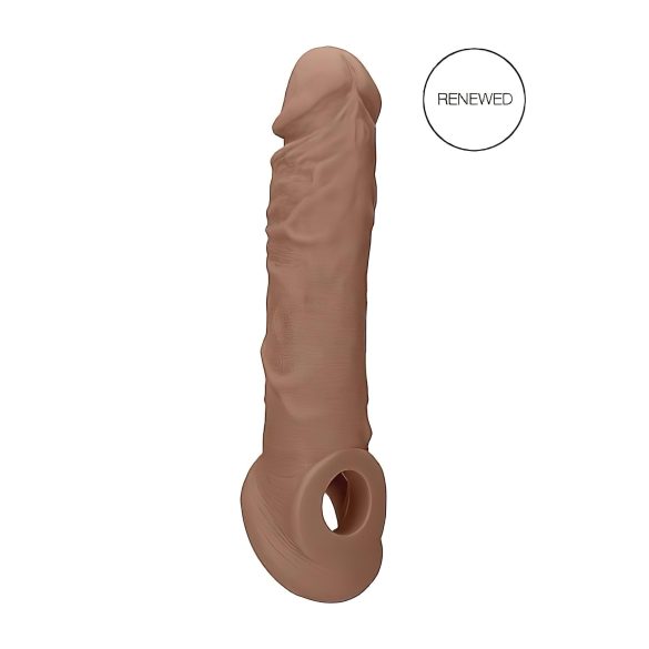 RealRock - penissleeve 21cm - mörk natur