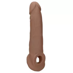 RealRock - penissleeve - 21,5 cm - mörk natur