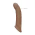 RealRock - penissleeve - 21,5 cm - mörk natur