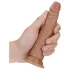 RealRock - realistisk dildo 15,5cm - mörk naturfärg