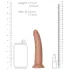 RealRock - realistisk dildo 15,5cm - mörk naturfärg