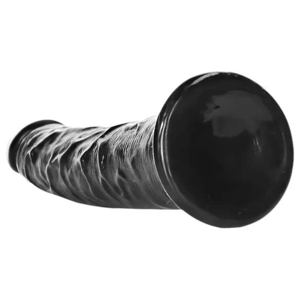 RealRock - realistisk dildo smal - 15,5 cm - svart