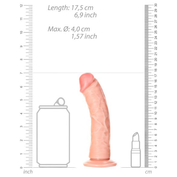 RealRock - realistisk dildo med sugkopp - 15,5 cm - naturfärg