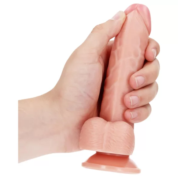 RealRock - realistisk dildo med sugkopp - 15,5 cm - natur