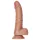 RealRock - dildo med sugkopp och pung - 15,5cm - mörk naturfärg