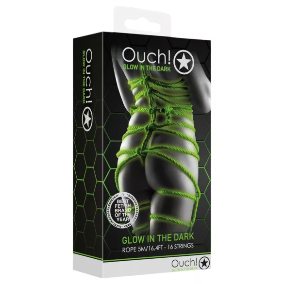 Ouch! - lysande bondage rep - 10m - grön