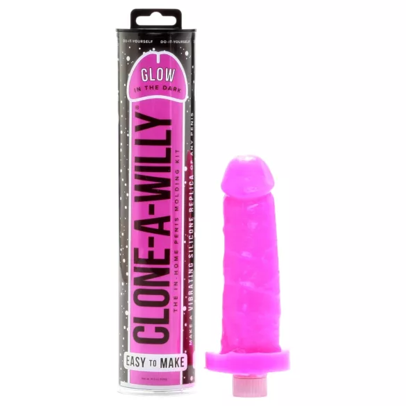 Clone-a-Willy - penisavgjutningsset - självlysande - rosa