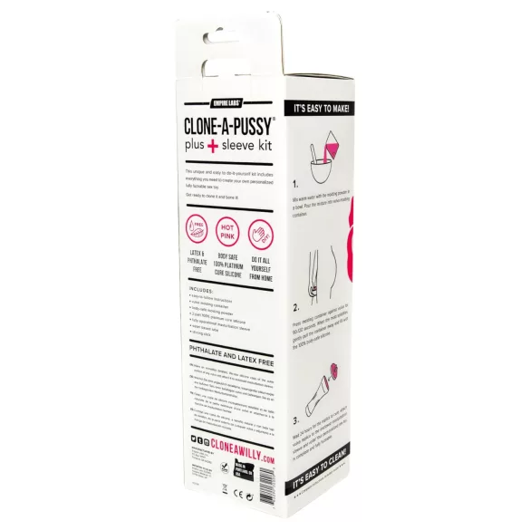 Clone-a-Pussy - fittformsgjutare för vagina med ärm - silikon rosa