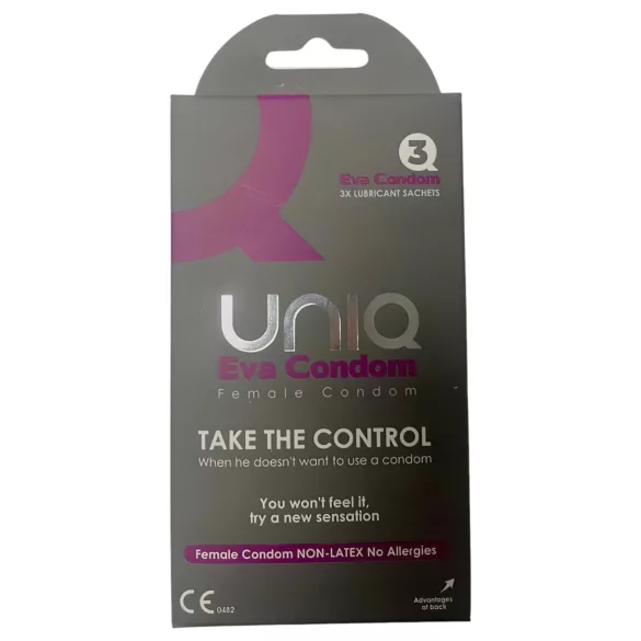 Uniq Eva - kvinnligt kondom - latexfri - 3 st