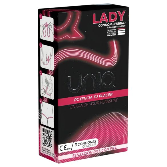 Uniq Lady - kvinnligt kondom - 3 st
