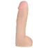 Doc Johnson - Vac-U-Lock dildo med pung - realistisk - 30 cm - natur