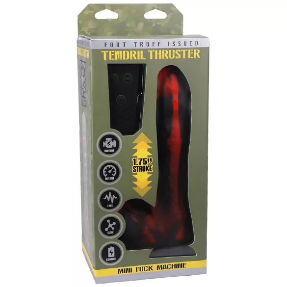 Doc Johnson - lökande vibrator med fjärrkontroll - röd - Mini F-Machine Tendril