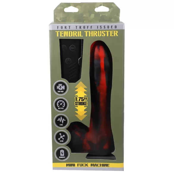 Doc Johnson - lökande vibrator med fjärrkontroll - röd - Mini F-Machine Tendril
