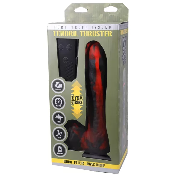 Doc Johnson - lökande vibrator med fjärrkontroll - röd - Mini F-Machine Tendril