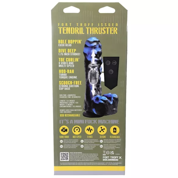 Doc Johnson - lökande vibrator med fjärrkontroll - blå