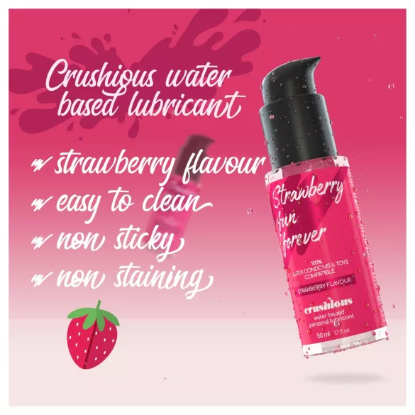 Crushious - glidmedel på vattenbas, jordgubb (50 ml)
