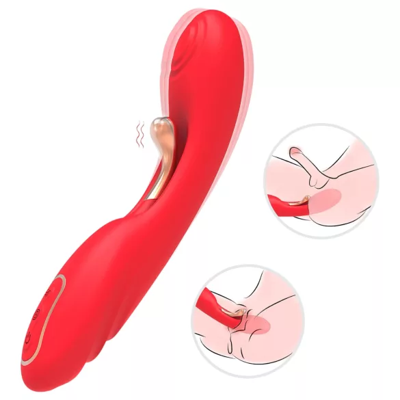 Bestoy - G-punktsvibrator med tunga - röd