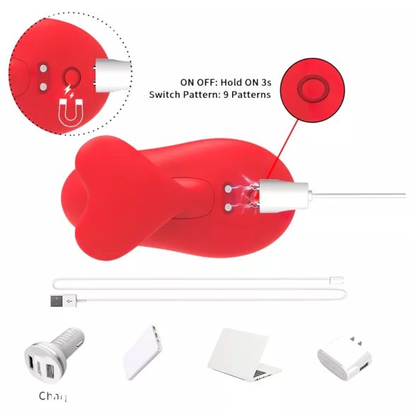 Bestoy - uppladdningsbar fingervibrator - röd