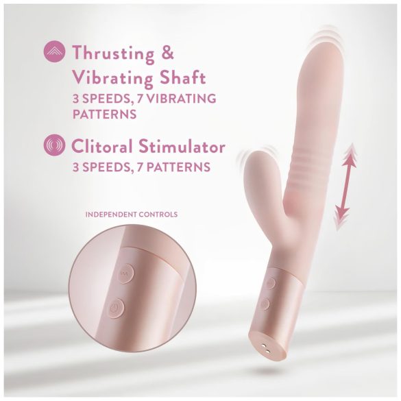 Blush Fraya - rabbitvibrator med stötfunktion - rosa