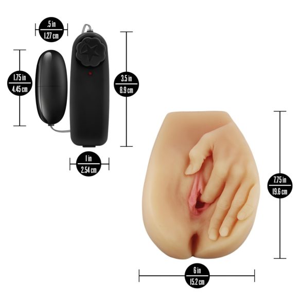 Enlust Selena - vibrerande konstgjord vagina med AI‑bilder (naturfärg)