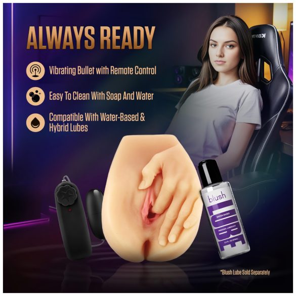 Enlust Selena - vibrerande konstgjord vagina med AI‑bilder (naturfärg)