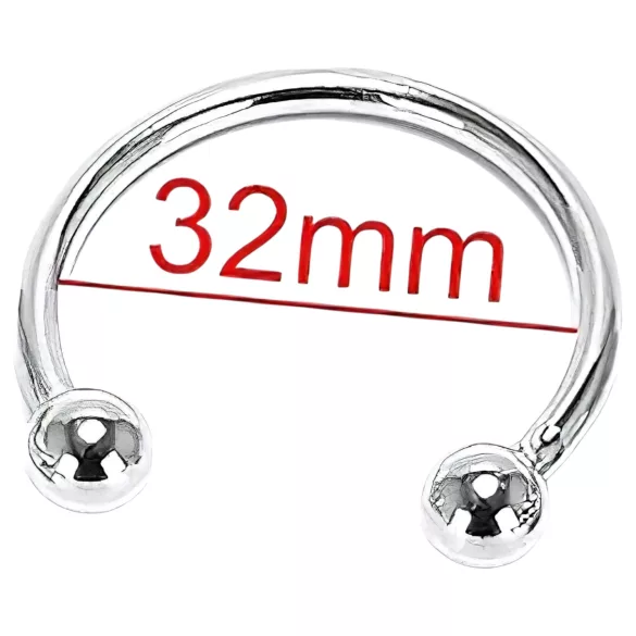 Rozsdamentes - penishuvudring - fördröjd ejakulation - stål 32mm