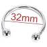 Rozsdamentes - penishuvudring - fördröjd ejakulation - stål 32mm