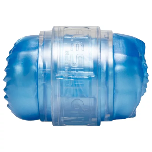 Fleshlight Quickshot Vantage - genomskinlig dubbelmasturbator (blå)
