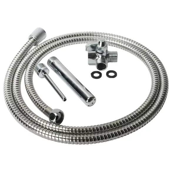 Shower Enema - analdusch set - aluminium - silver