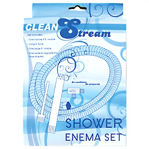 Shower Enema - analdusch set - aluminium - silver