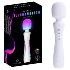 Paradise Illumination - lystande massage-wand-vibrator (vit)