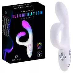   Paradise Illumination - vibrator med lysande klitorishuvud (vit)