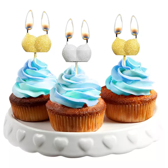 Glittaretti - bröstformade ljus set - 3 pack