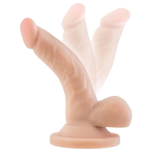 Dr. Skin 4 - Naturlig dildo med sugkopp och kulor (12 cm)