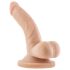 Dr. Skin 4 - Naturlig dildo med sugkopp och kulor (12 cm)