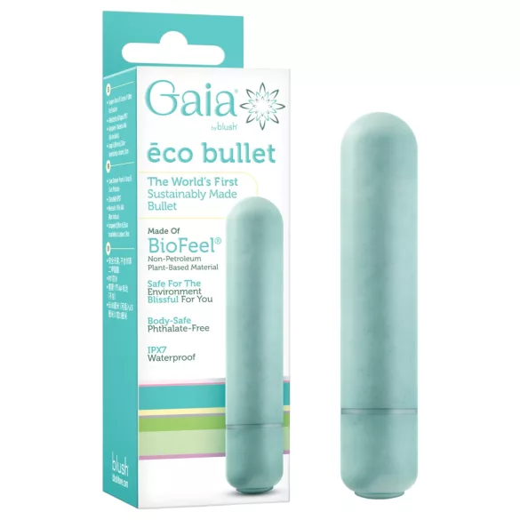 Gaia Eco M - miljövänlig stavvibrator (turkos) - medium