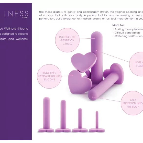 Blush Wellness - vaginalutvidgningsset - silikon - lila