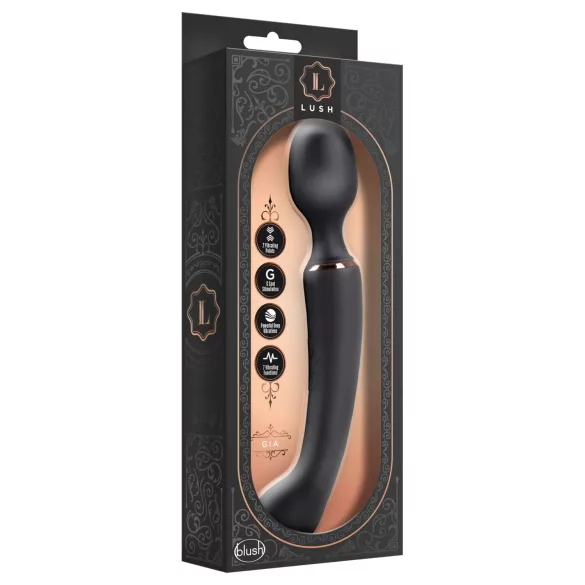 Blush Lush - 2‑i‑1 wand- och G-punktsvibrator (svart)