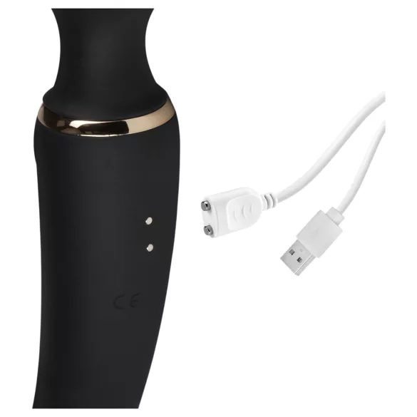 Blush Lush - 2‑i‑1 wand- och G-punktsvibrator (svart)