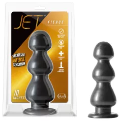 Blush Jet - dildo med sugkopp - pärlstruktur - svart