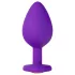 Temptasia M - analdildo med hjärtform och guldfärgad sten - lila - medium