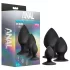 Anal Adventures Platinum Stout - analpluggsset - 3-pack - svart
