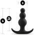 Anal Adventures Platinum - analplugg med pärlor - svart