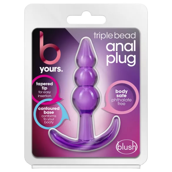 B Yours - analplugg med kulor - lila