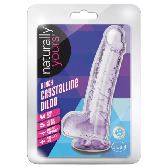 Blush Naturally Yours - kristalldildo (lila)
